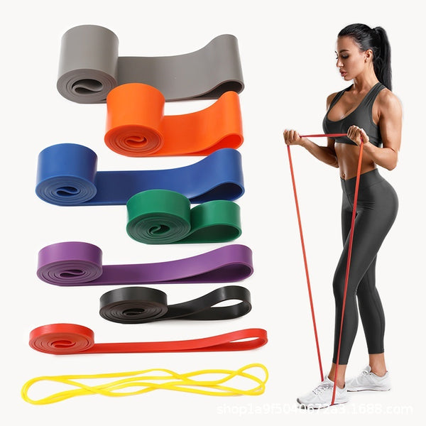 5-Level Latex Resistance Bands Set — Gym, Yoga & Pull-Up Bands