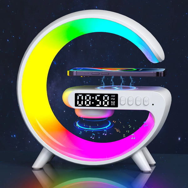 LED Alarm Clock with Wireless Charging – Modern Desk Clock
